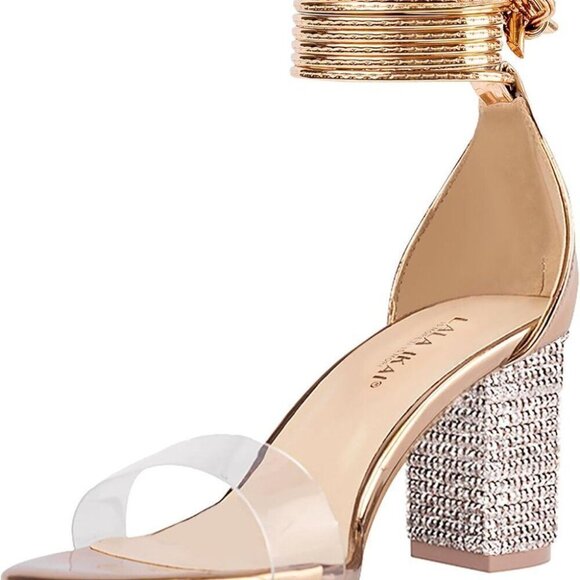 Women's High Heels Gold 9‎ - Picture 6 of 6
